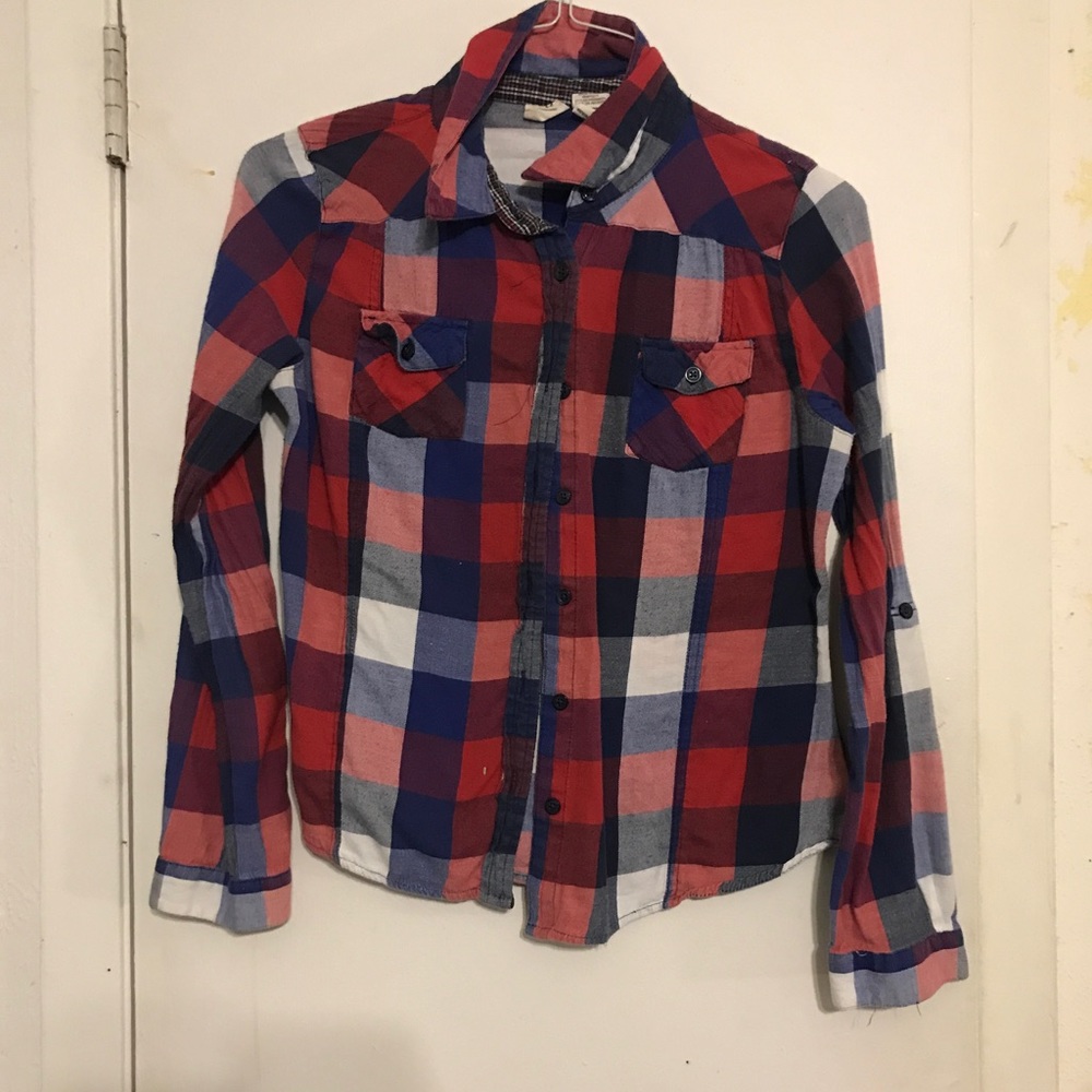 Red and blue flannel